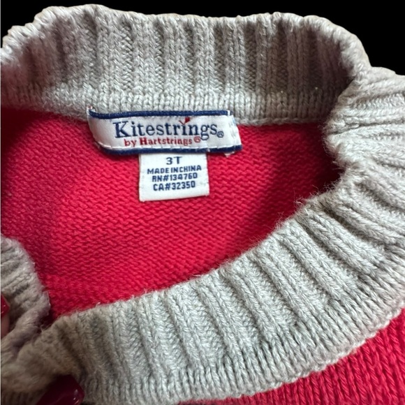 Kitestrings Sweater Size 3T Sweater with dog and holiday wreath. K24 - Picture 4 of 5